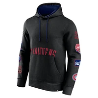 Men's Fanatics Black Montreal Canadiens Wild Winner Fleece Pullover Hoodie