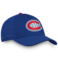 Casquette Authentic Pro Rinkside Flex des Canadiens de Montréal marque Fanatics - Bleu pour homme