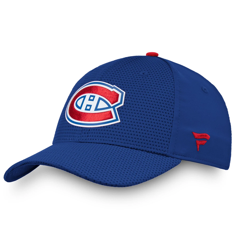 Casquette Authentic Pro Rinkside Flex des Canadiens de Montréal marque Fanatics - Bleu pour homme