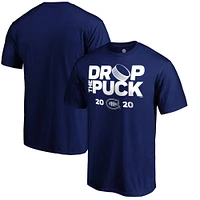 T-shirt bleu fanatiques pour hommes Canadiens de Montréal « Drop the Puck »