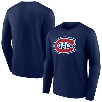 Montreal Canadiens Fanatics Branded Primary Logo Team Long Sleeve T-Shirt - Navy