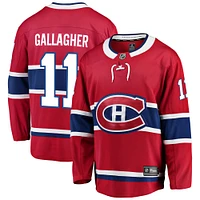 Men's Fanatics Brendan Gallagher Red Montreal Canadiens Breakaway Player Jersey