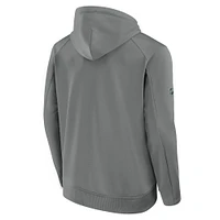 Men's  Fanatics Gray Montreal Canadiens 2025 Stanley Cup Playoffs Authentic Pro Prime Pullover Hoodie
