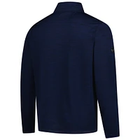 Men's Fanatics  Heather Navy Montreal Canadiens Authentic Pro Lightweight Quarter-Zip Pullover