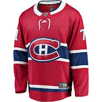 Men's Fanatics Jake Evans Red Montreal Canadiens Home Breakaway Player - Jersey