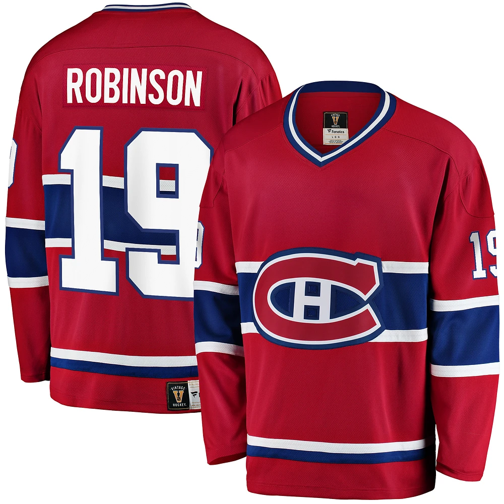 Fanatics pour hommes Larry Robinson Rouge Joueur retraité Premier Breakaway des Canadiens de Montréal - Maillot