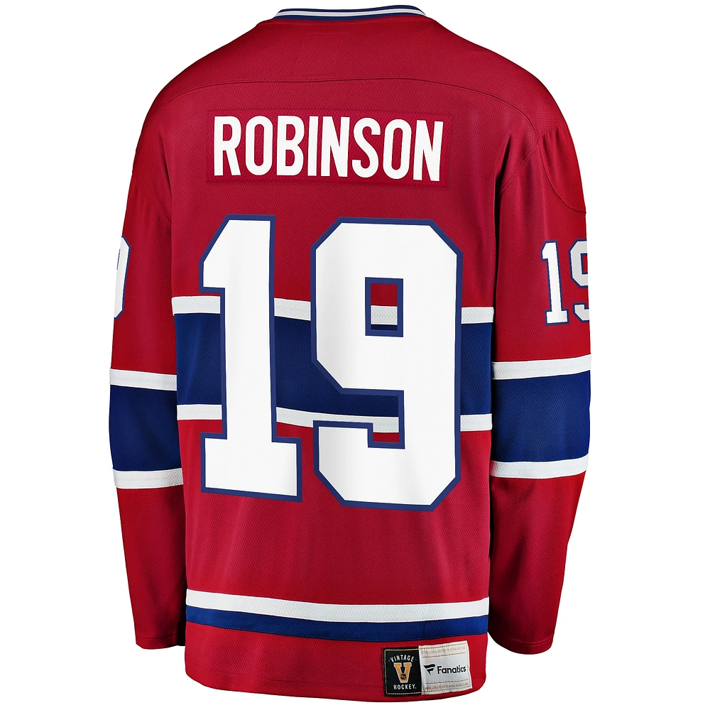 Fanatics pour hommes Larry Robinson Rouge Joueur retraité Premier Breakaway des Canadiens de Montréal - Maillot