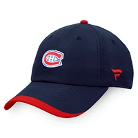 Fanatics pour hommes, marine/rouge, Canadiens de Montréal, repêchage 2022 de la LNH - Casquette réglable authentique Pro Rink Pinacle