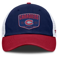 Casquette ajustable en maille One-Timer des Canadiens de Montréal bleu marine/rouge Fanatics pour homme