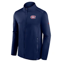 Veste entièrement zippée Fanatics pour hommes, bleu marine, Canadiens de Montréal Authentic Pro