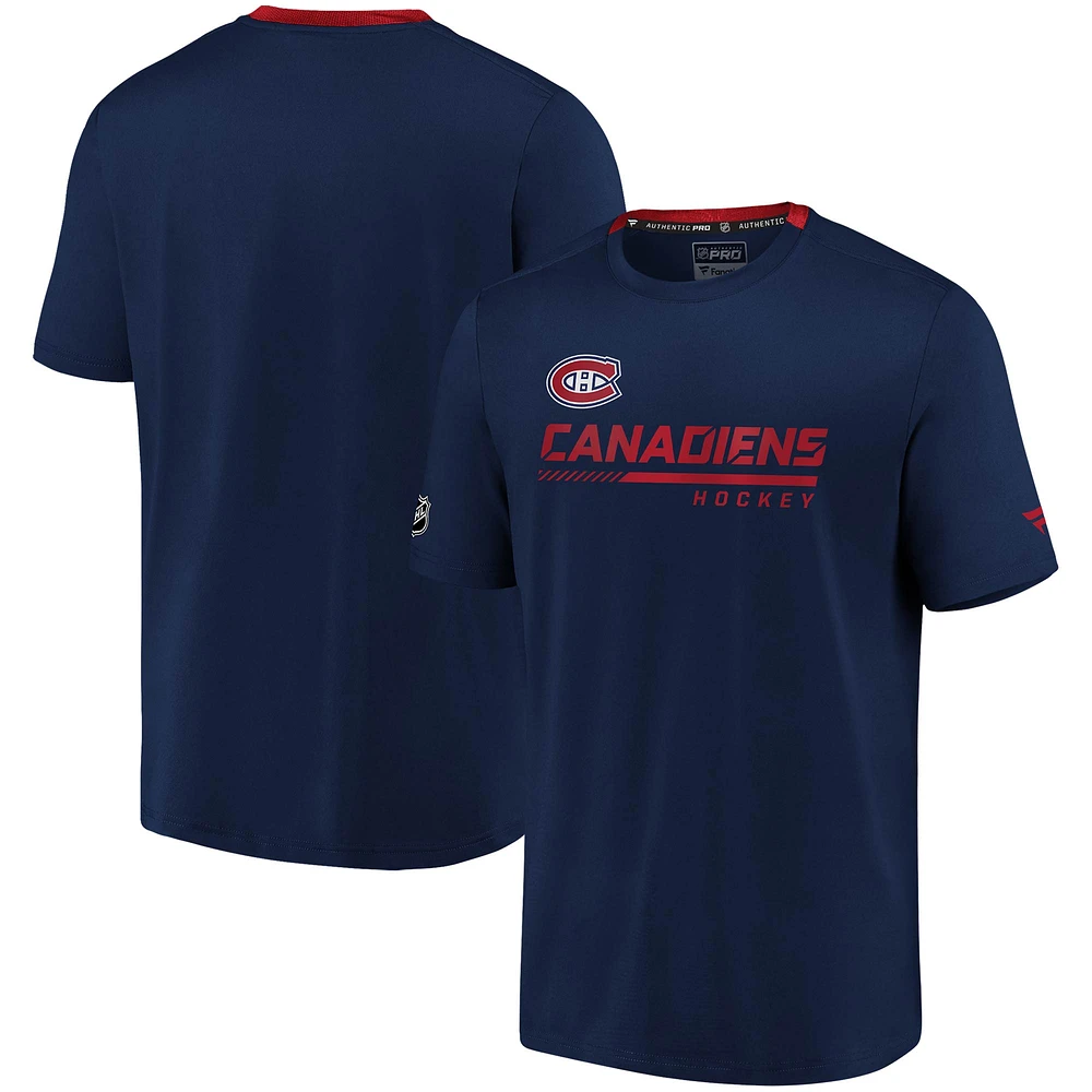 Men's Fanatics Navy Montreal Canadiens Authentic Pro Locker Room Performance T-Shirt