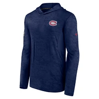 Fanatics pour hommes, bleu marine, Canadiens de Montréal Authentic Pro - Chandail à capuchon