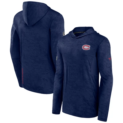 Men's Fanatics Navy Montreal Canadiens Authentic Pro - Pullover Hoodie