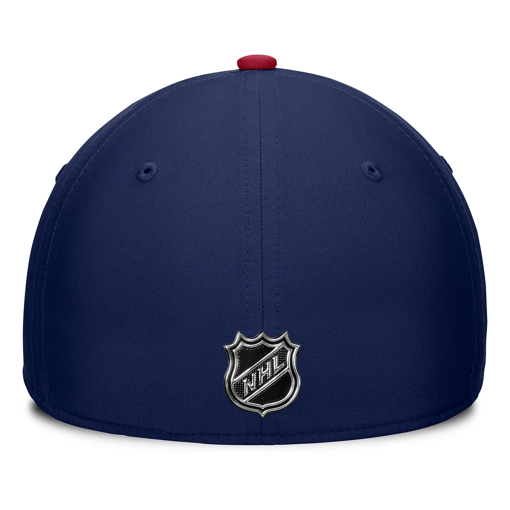 Casquette Fanatics pour homme bleu marine Authentic Pro Rink Flex des Canadiens de Montréal