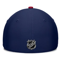 Casquette Fanatics pour homme bleu marine Authentic Pro Rink Flex des Canadiens de Montréal