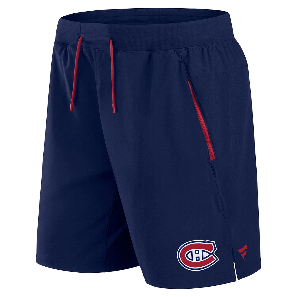 Short de performance authentique Pro Rink pour homme Fanatics bleu marine des Canadiens Montréal