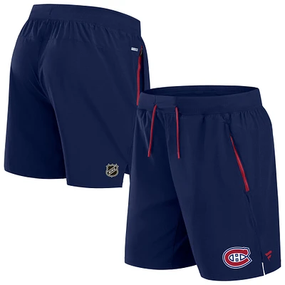 Short de performance authentique Pro Rink pour homme Fanatics bleu marine des Canadiens Montréal