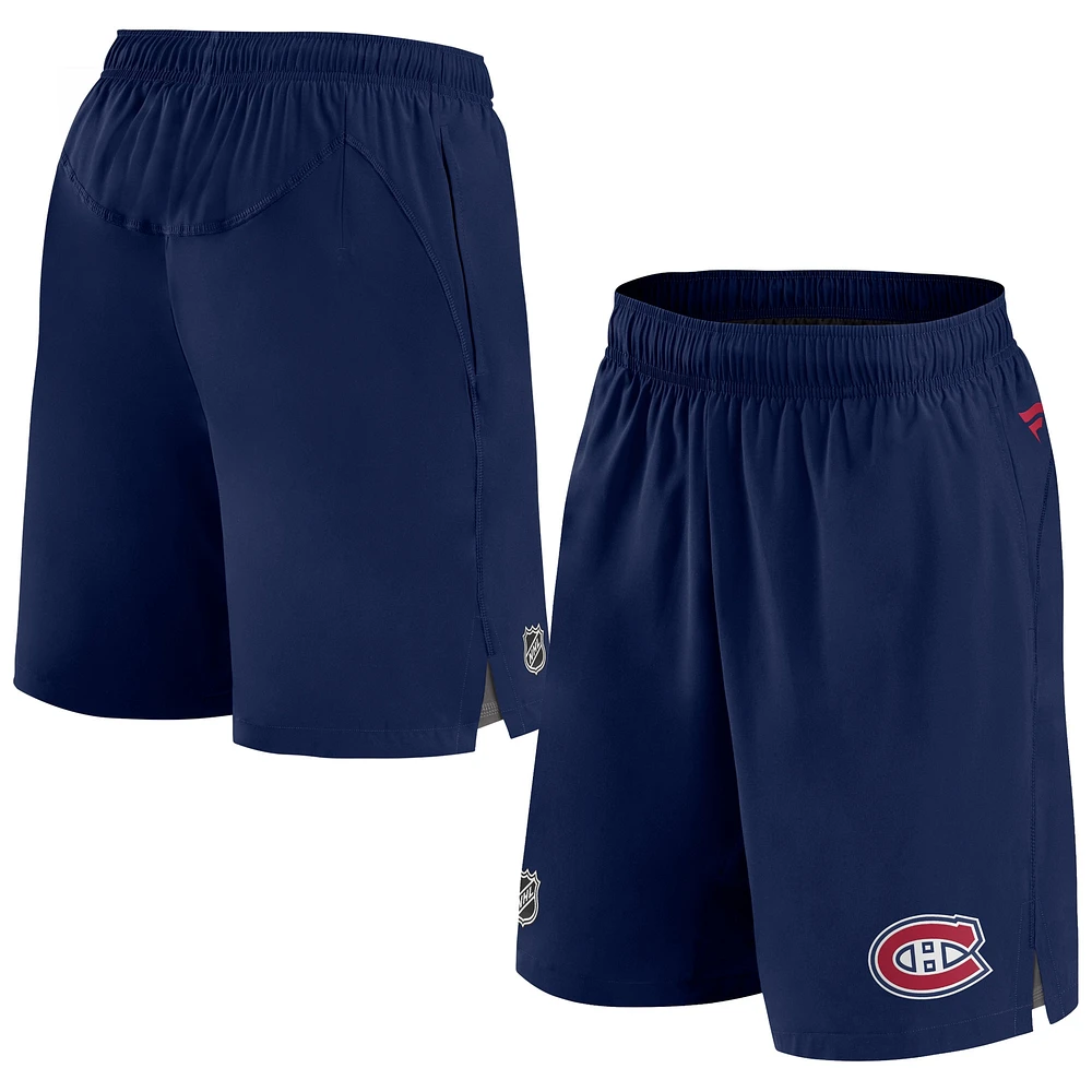 Fanatics pour hommes, bleu marine, Canadiens de Montréal Authentic Pro Tech - Shorts