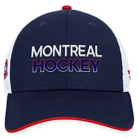 Men's Fanatics  Navy Montreal Canadiens Authentic Pro Trucker Adjustable Hat