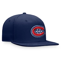 Casquette ajustée avec logo principal Fanatics Navy des Canadiens de Montréal pour hommes