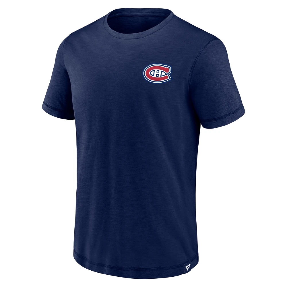 T-shirt Fanatics Navy pour hommes, Canadiens de Montréal, Fundamental High Stick