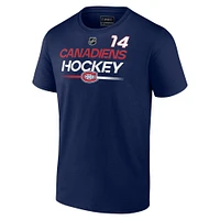 Men's Fanatics Nick Suzuki Navy Montreal Canadiens Authentic Pro Prime Name & Number T-Shirt