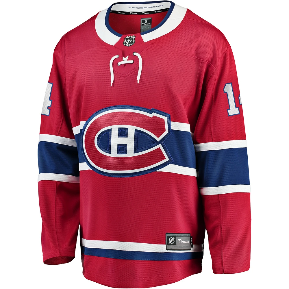 Men's Fanatics Nick Suzuki Red Montreal Canadiens Home Premier Breakaway Player - Jersey