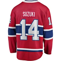 Men's Fanatics Nick Suzuki Red Montreal Canadiens Home Premier Breakaway Player - Jersey