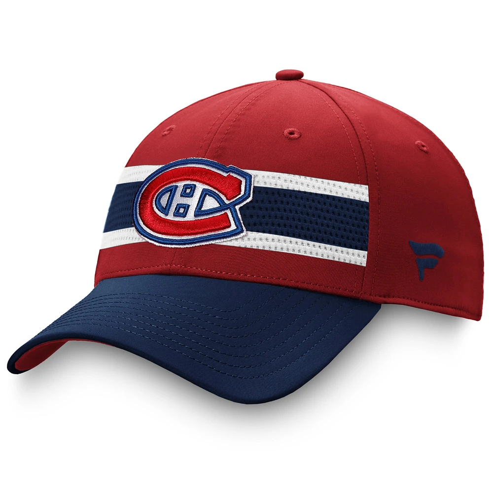 Men's Fanatics Red/Blue Montreal Canadiens 2020 NHL Draft Authentic Pro Flex Hat