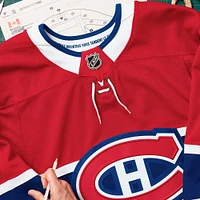 Maillot personnalisé authentique à domicile des Canadiens de Montréal pour hommes Fanatics Red