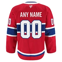 Maillot personnalisé authentique à domicile des Canadiens de Montréal pour hommes Fanatics Red
