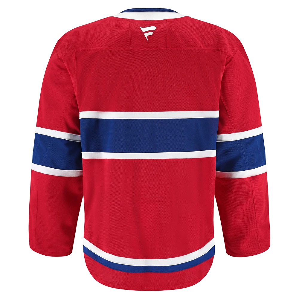 Maillot authentique à domicile des Canadiens de Montréal pour hommes Fanatics Red