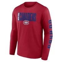 Men's Fanatics Red Montreal Canadiens Vision Long Sleeve T-Shirt