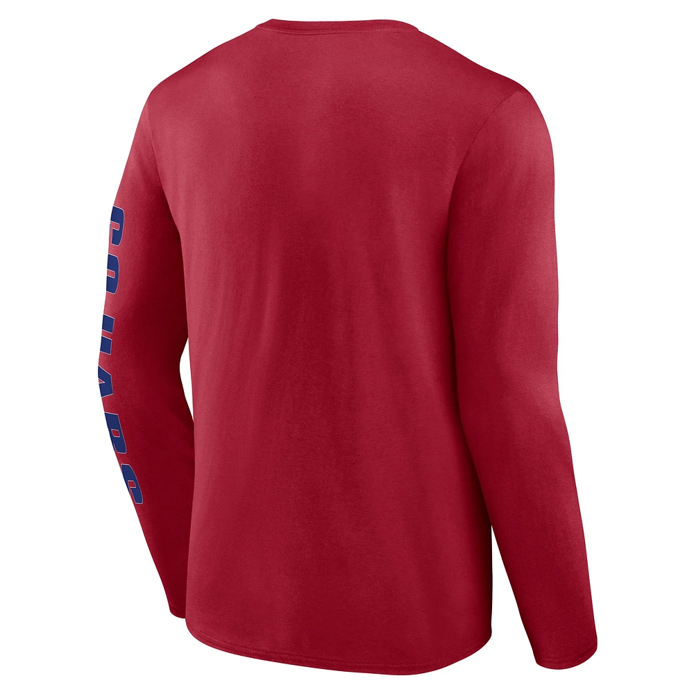 Men's Fanatics Red Montreal Canadiens Vision Long Sleeve T-Shirt