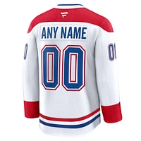 Men's Fanatics White Montreal Canadiens Away Premium Custom Jersey