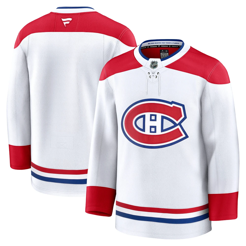 Maillot extérieur blanc de qualité supérieure des Canadiens Montréal Fanatics pour hommes