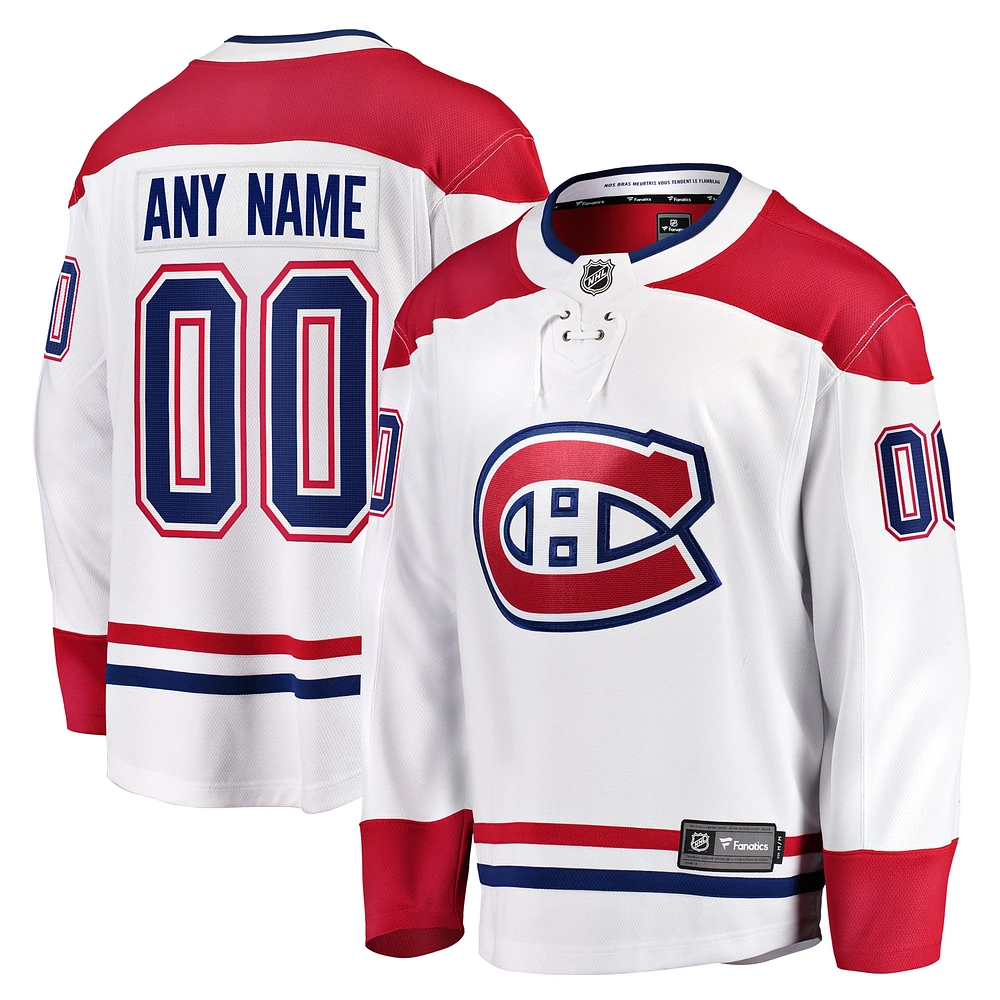 Échappée blanche des Canadiens de Montréal marque fanatiques pour hommes - Maillot personnalisé