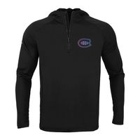 Men's Levelwear Black Montreal Canadiens Zander Raglan - Quarter-Zip Hoodie Jacket