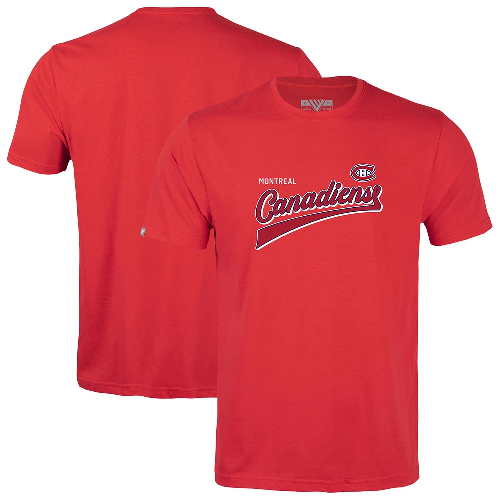 Men's Levelwear Red Montreal Canadiens Richmond Retro Team 2.0 T-Shirt