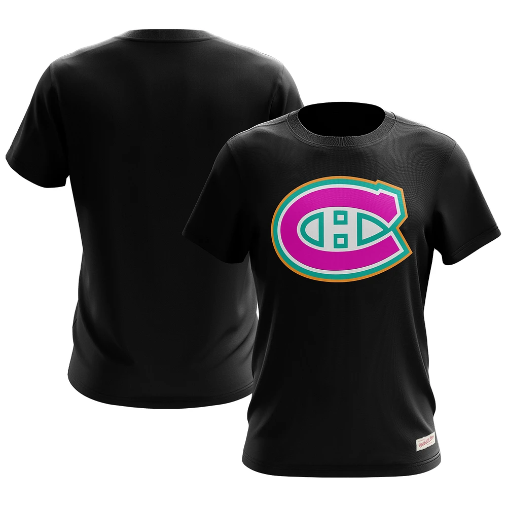 T-shirt noir Mitchell & Ness des Canadiens de Montréal Bubbalicious pour homme