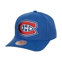 Casquette ajustable Mitchell & Ness Core Team Ground Pro bleue des Canadiens de Montréal pour homme