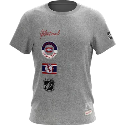 Men's Mitchell & Ness Heather Gray Montreal Canadiens City Collection T-Shirt