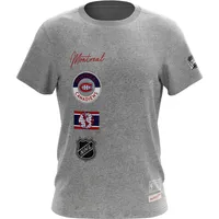 T-shirt Collection Ville des Canadiens de Montréal Mitchell & Ness gris chiné pour homme