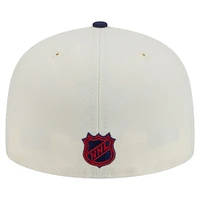 Men's New Era Cream/Navy Montreal Canadiens Chrome 59FIFTY Fitted Hat