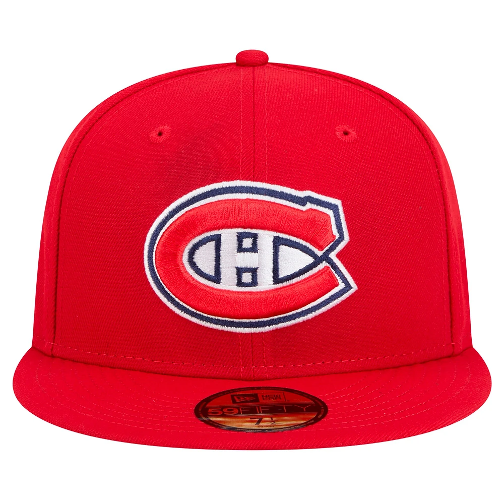 Casquette ajustée Core 59FIFTY des Canadiens de Montréal pour homme New Era, rouge