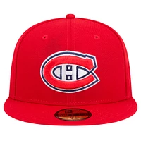 Casquette ajustée Core 59FIFTY des Canadiens de Montréal pour homme New Era, rouge