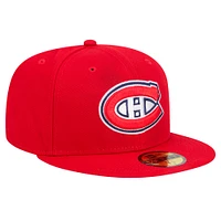 Casquette ajustée Core 59FIFTY des Canadiens de Montréal pour homme New Era, rouge