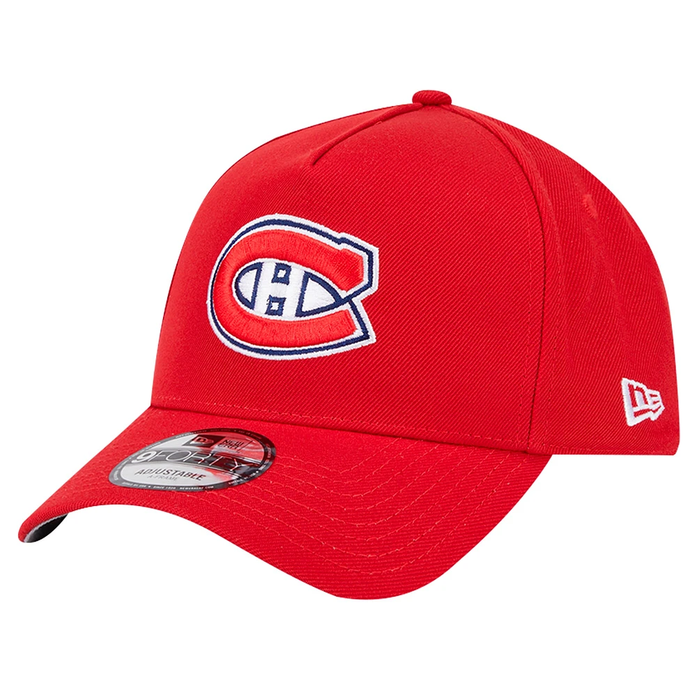 Casquette ajustable Core A-Frame 9FORTY des Canadiens de Montréal pour homme New Era rouge