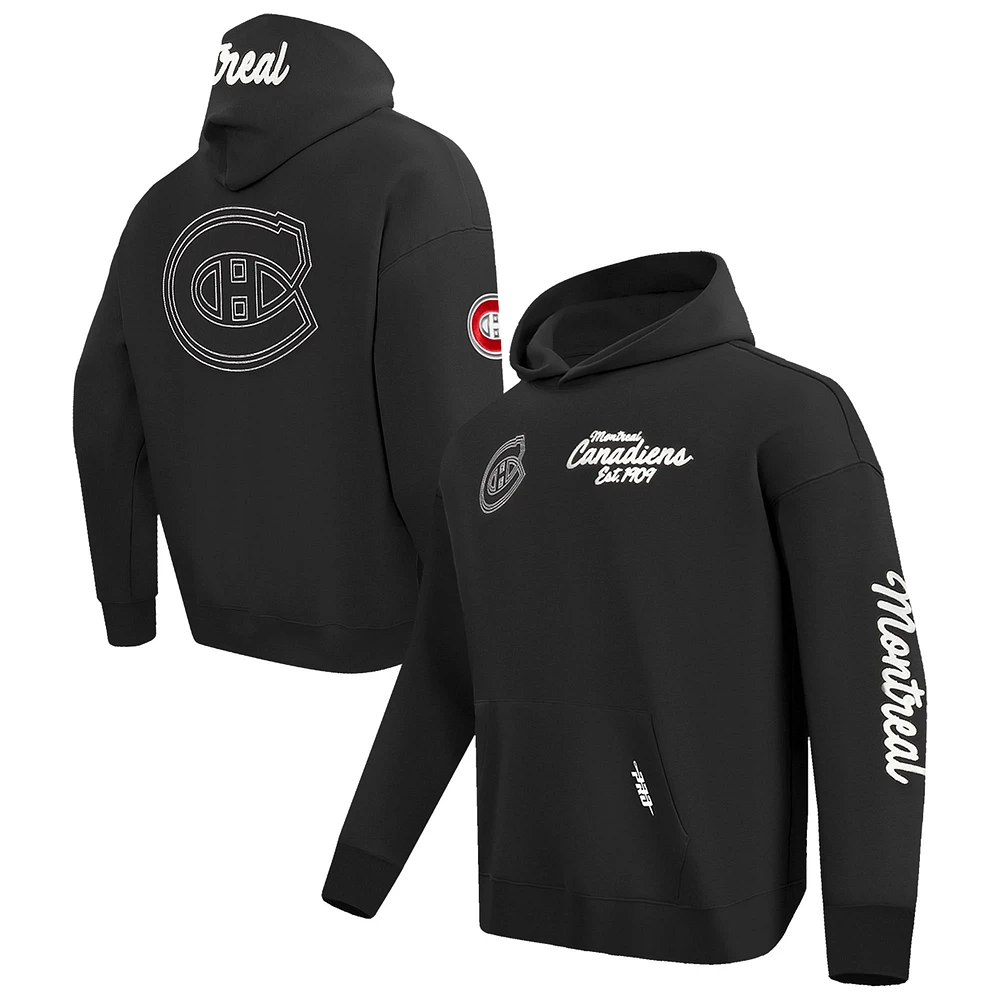 Sweat à capuche noir Pro Standard pour homme Canadiens de Montréal Paint the City