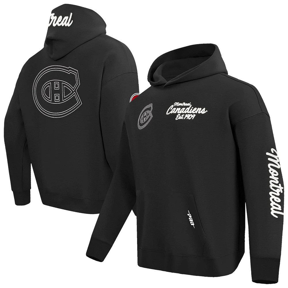 Sweat à capuche noir Pro Standard pour homme Canadiens de Montréal Paint the City